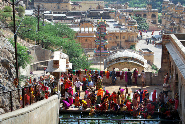 piscina do Monkey temple em jaipur piscina do Monkey temple em jaipur