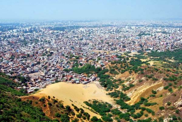 Nahargarh fort vista para jaipur